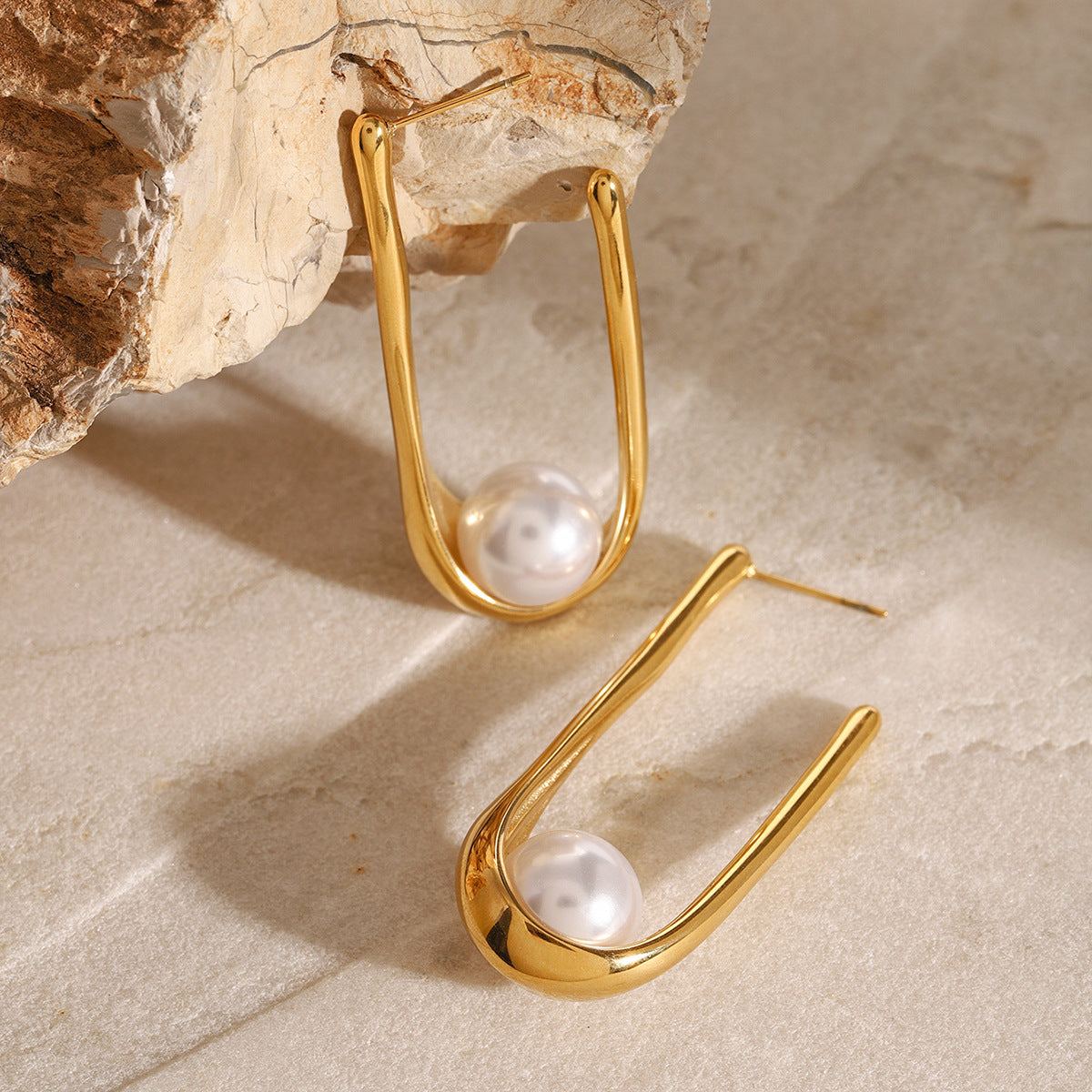 Luxe Pearl Loop Earrings