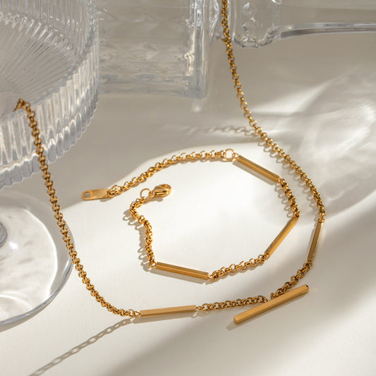 Golden Link Bar Bracelet