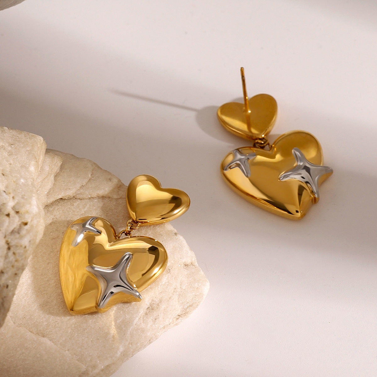 Twinkle Heart Drop Earrings