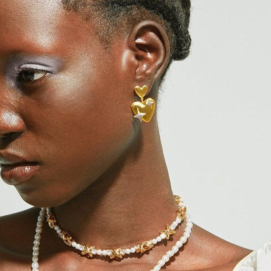 Twinkle Heart Drop Earrings
