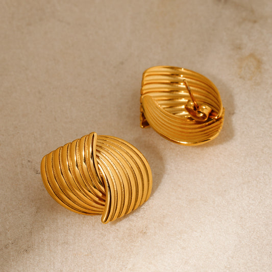 Golden Wave Hoops